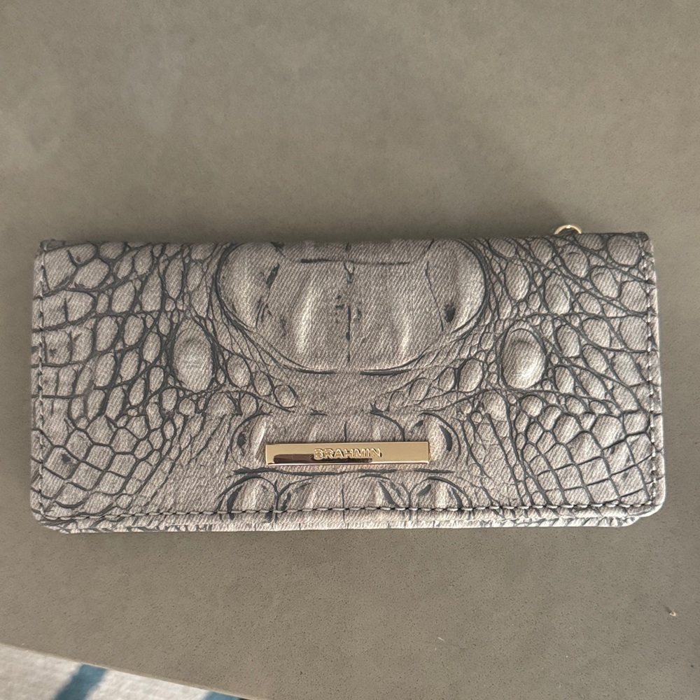 Brahmin Gray Textured Wallet